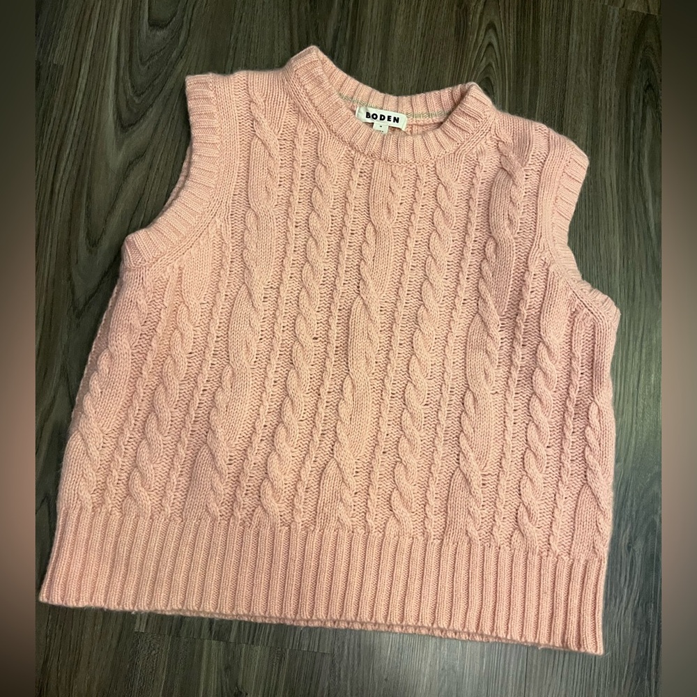 Boden Pink Alpaca Blend Sweater Vest